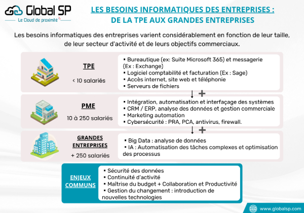 Les besoins informatiques des entreprises